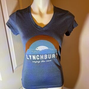 Recover Lynchburg enjoy the run vneck wicking tshirt